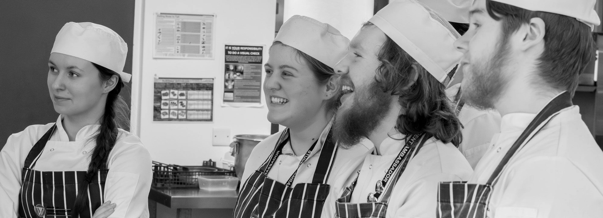 Student chefs listening