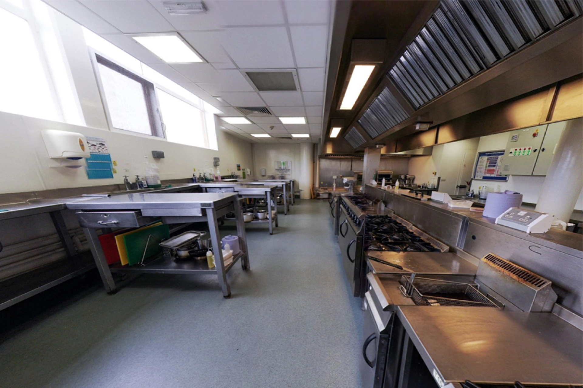Commercial kitchen fully equipped with cookers